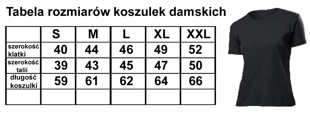 Rozmiary koszulki D